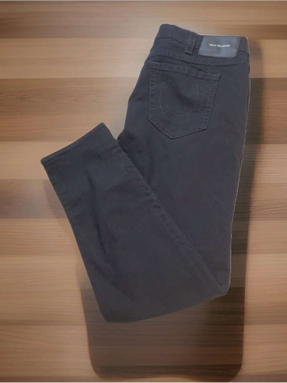 True Religion Black Men's Slim Jeans Rocco